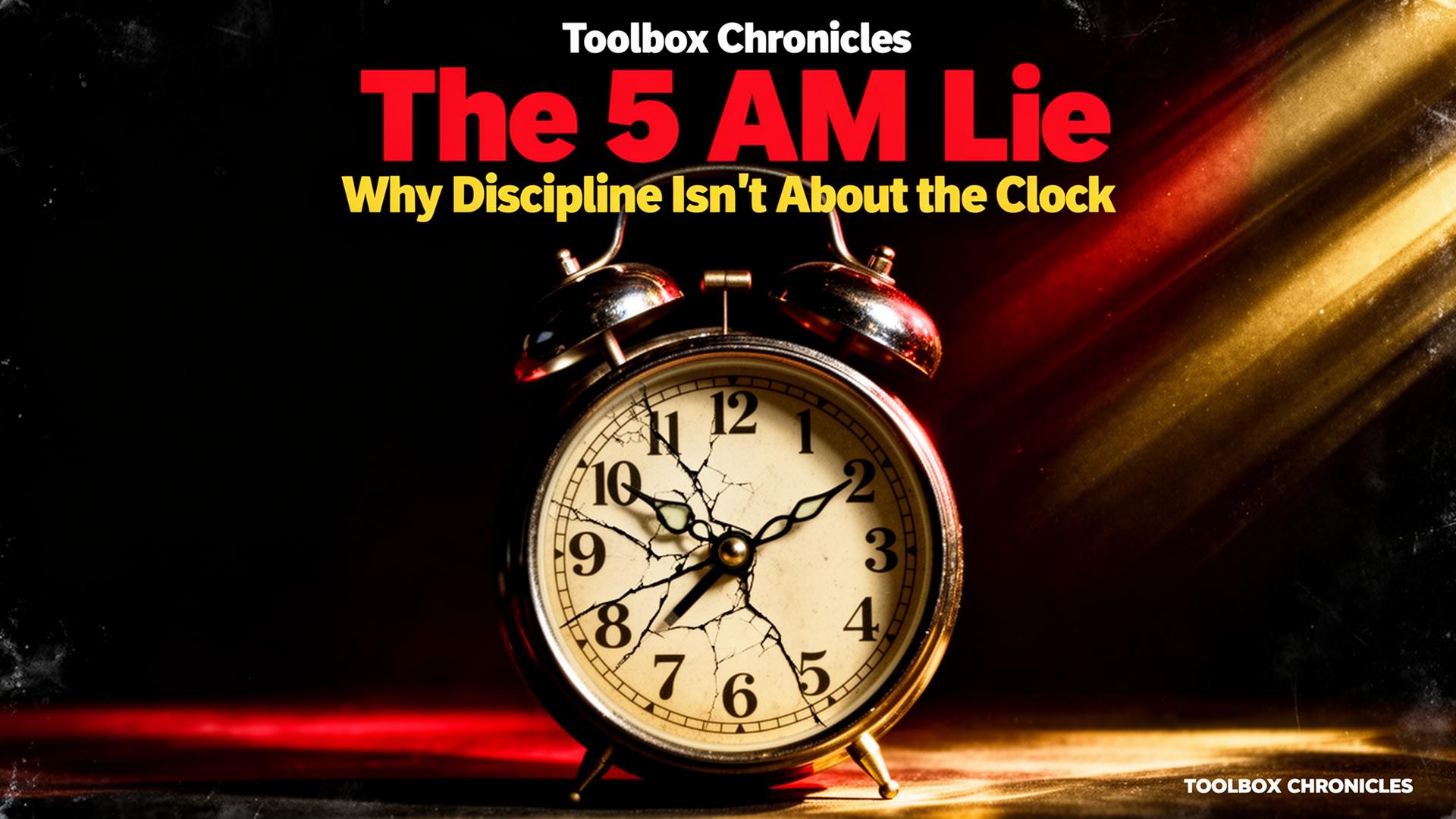 The 5 AM Lie — Why Discipline Isn't About the Clock